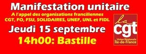 jeudi 15 septembre, la lutte continue contre la loi travail