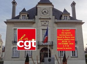 Jeudi 13 octobre : grève des agents de la ville de Deuil la Barre