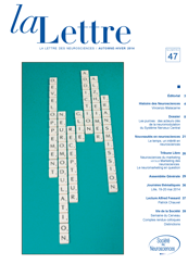 La lettre des Neurosciences N° 47 est sortie