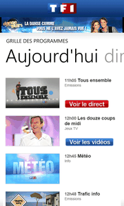 TF1 sous windows phone