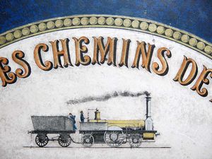 RESTAURATION DE BOITES DE JEUX ANCIENS POUR L'EXPOSITION "JEUX, JOUETS ET ARTS FERROVIAIRES