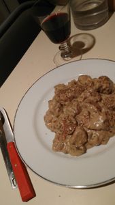 Fricassée de tempeh à la crème de soja