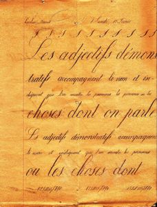 Blanot, écriture 1900