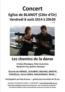 C0NCERT « LES CHEMINS DE LA DANSE » DANS L’EGLISE DE BLANOT