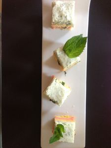 Mousse de saumon fumé et concombre