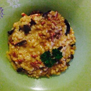 Risotto champignons-lardons