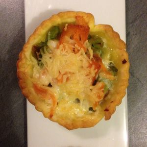 Tartelettes poireau-saumon fumé