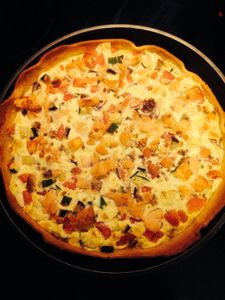 Quiche saumon fumé-légumes