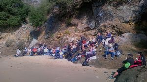 pique nique samedi midi sur une petite plage cachée de Saint Servan