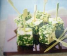 Cubes en gelée poulet olives estragon
