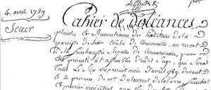 Cahiers de doléances