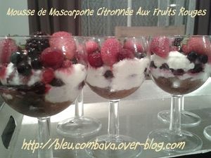 Mousse de Mascarpone Citronnée aux Fruits Rouges
