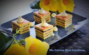 Carrés Fondants Banane Curcuma et Cacao, Crème fouettée Curcuma Vanille
