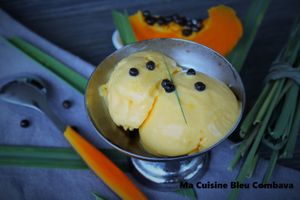 Délice de Crème Glacée à la Papaye, Infusion Citronnelle
