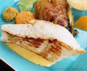 Filet de Légine et Sabayon Epicé, Tangor Vanille Bleue