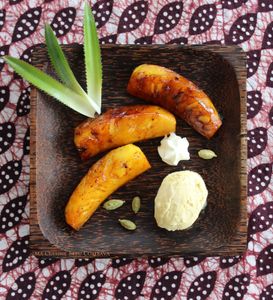 Victoria Caramélisé à la Cardamome Verte, Flambé au Rhum si vous voulez