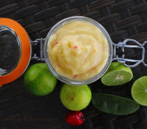 Lime Curd Sucré-Salé au Piment Ou Crème de Citron Galet Piment Cabris