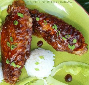 Ailerons de Volaille laqués à ma façon, 2ème version (simplifiée) aux Saveurs Chinoises