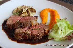 Rôti d'Agneau au Beurre aromatisé Miel, Cumin, Romarin