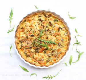 Tarte Saumon-Roquette et Citron Vert