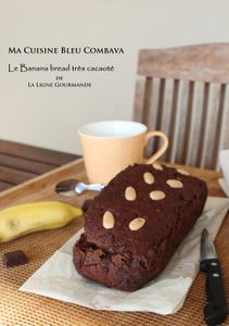 Banana bread très Cacao, sans sucre ni beurre, de Rabia