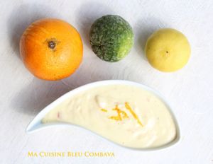 Crème au Trois Agrumes- Sauce pour poissons et crustacés