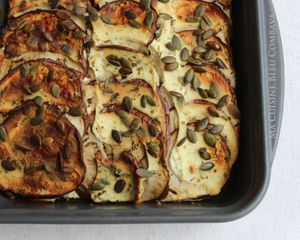 Gratin d'Aubergines à la Ricotta et aux Graines de Courge
