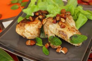 Poulet sauté au Citron, Menthe et Amandes