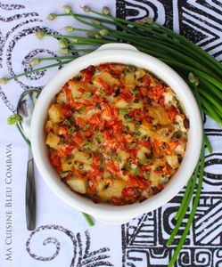 Gratin de Pommes de Terre, Saumon et Tomates