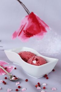 Sorbet Fraise et Yaourt aux Baies Roses#Octobre rose