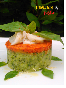 Parmentier de dos de cabillaud pesto rouge