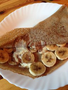 Galette banane chocolat