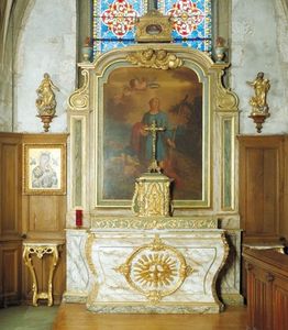 Baptême et aubépines; Baptism and hawthorns