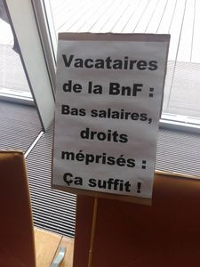 Grève et mobilisation contre la précarité et le sous-effectif à la BnF