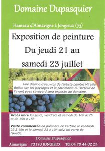 Peinture dans les caves du 21 au 23 juillet