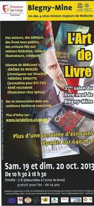 Salon du livre neuf à Blegny ces 19 et 20 octobre : L'Art de Livre