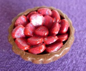 Première création fimo : tarte aux fraises