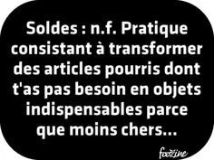 J'ai fait les soldes ......