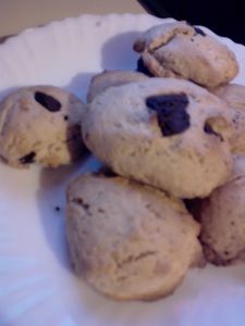 Biscuit pâte d'amande, banane, vegan.
