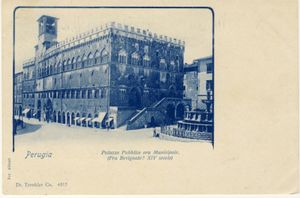 Iris -3573- Carte postale de Pérugia (Italie) avec vignette de l'opéra "Iris". Italie. 1899.