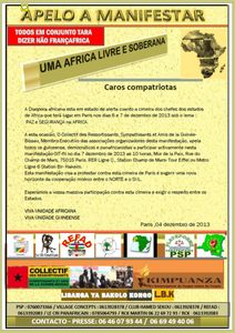 APELO A MANIFESTAR : UMA AFRICA LIVRE E SOBERANA