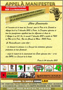APPEL À MANIFESTER