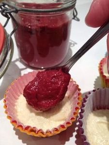 Cupcakes vanille cœur framboise toy story