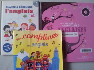 Livres-cd de chansons et comptines en anglais.