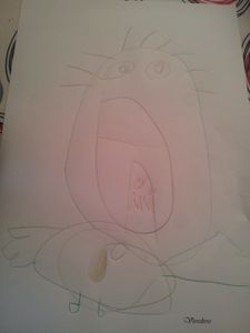 Pour son premier dessin, mon dernier s'est dessiné d'une façon surprenante.