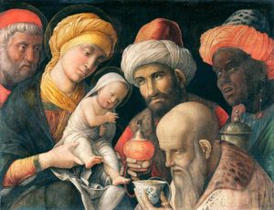 L'adoration des mages par Andrea Mantegna