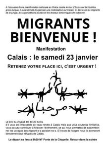 Calais : manifestation de solidarité avec les exilé-e-s