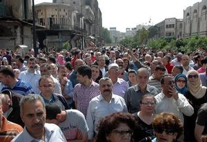 Retour des habitants de Homs (Voltaire.net)