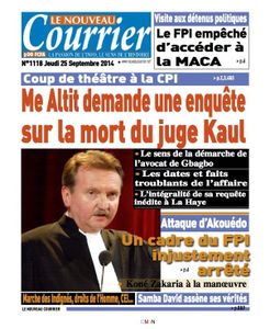 CPI / À la Haye, c'est un juge en train de mourir qui fit le sale boulot contre Gbagbo (Le Nouveau Courrier)