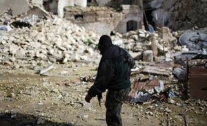 Photo : La ville de Raqqa, “administrée” par l’organisation Jabhat al-Nusra au nord de la Syrie, est aujourd’hui un champ de ruines